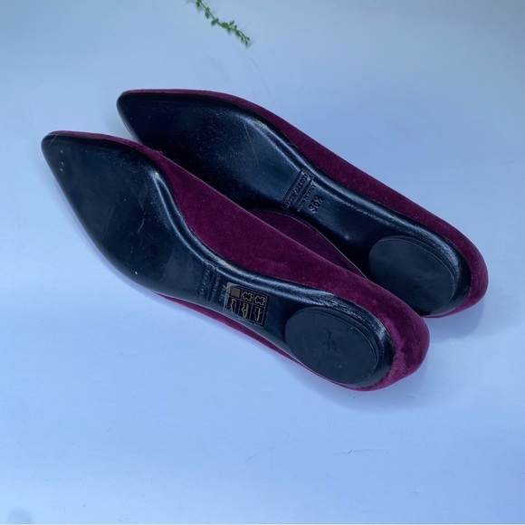 Marc Jacobs Malaga Mouse Pointed Toe Purple Velvet Flats Size 36.5 VINTAGE - Picture 8 of 10